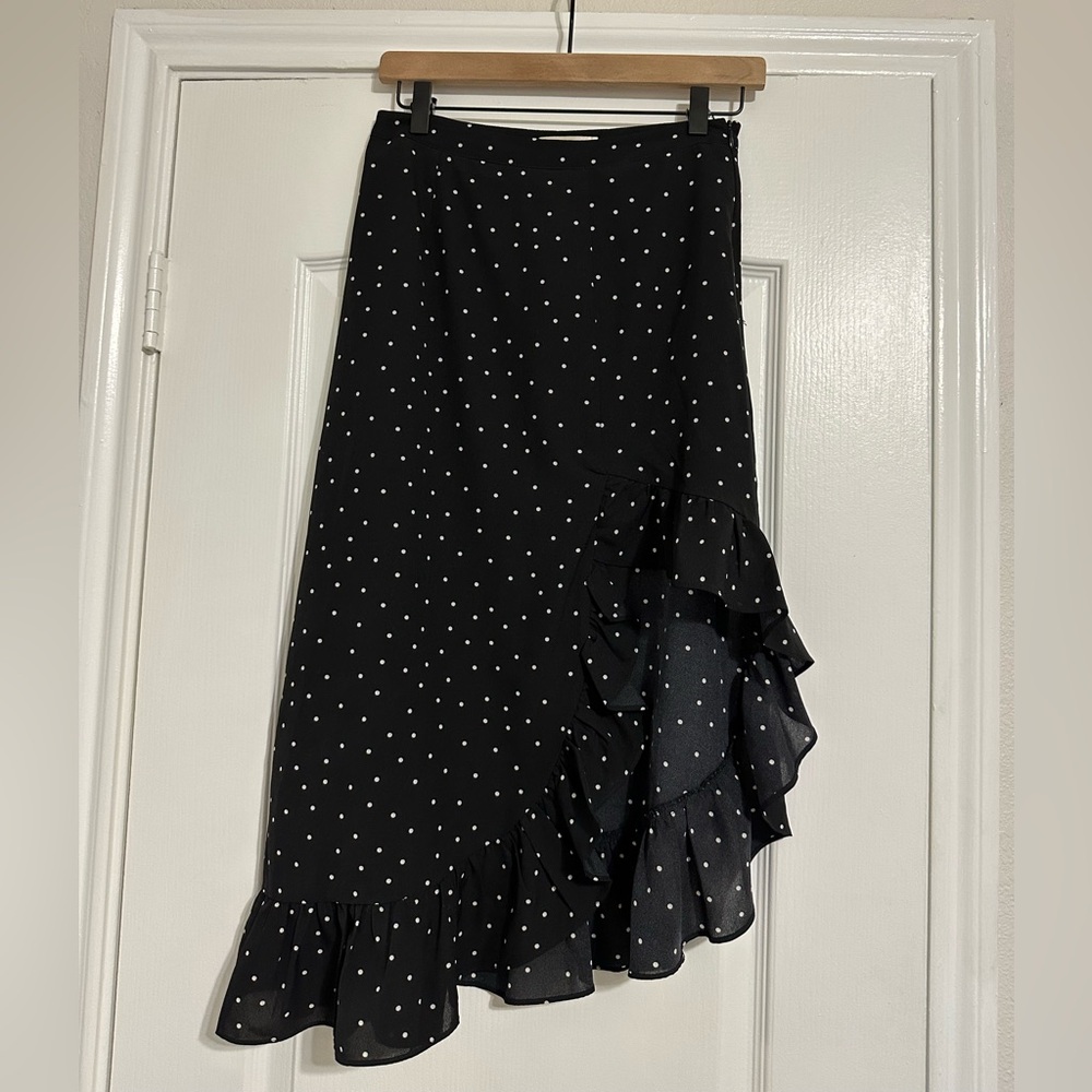 Honey Punch Black and White Asymmetrical Skirt
